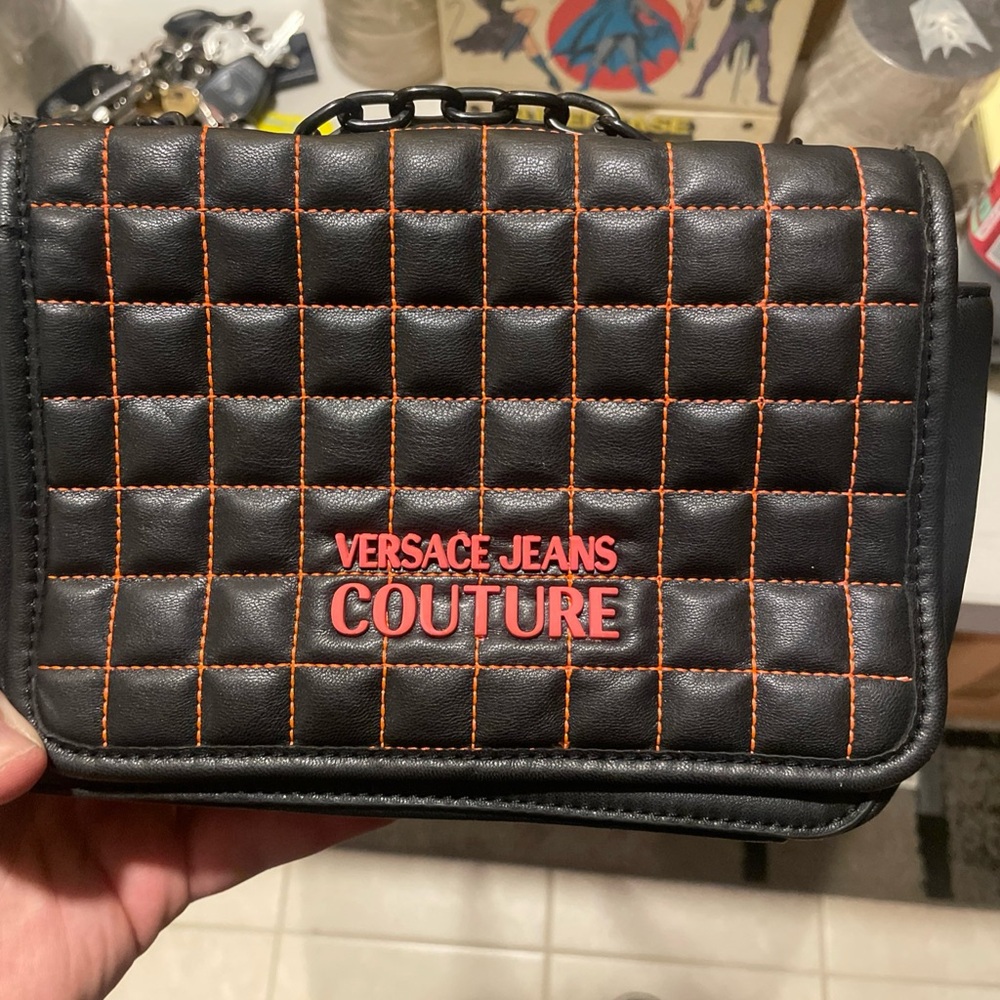 Versace Jeans Collection Black and Orange Men's Bag